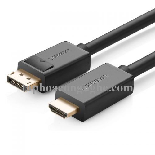 Ugreen 10204 5M Màu Đen Cáp chuyển đổi Displayport sang HDMI thuần đồng DP101 30010204